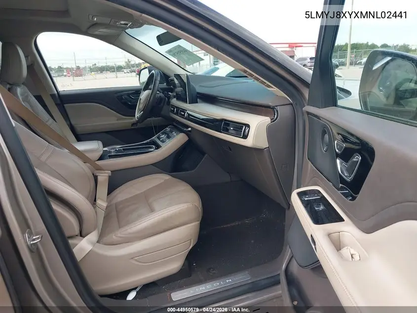 2021 Lincoln Aviator Grand Touring VIN: 5LMYJ8XYXMNL02441 Lot: 44950579