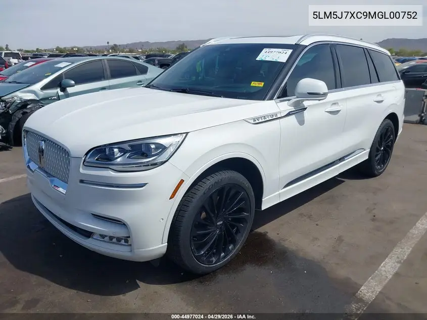 2021 Lincoln Aviator Reserve VIN: 5LM5J7XC9MGL00752 Lot: 44977024