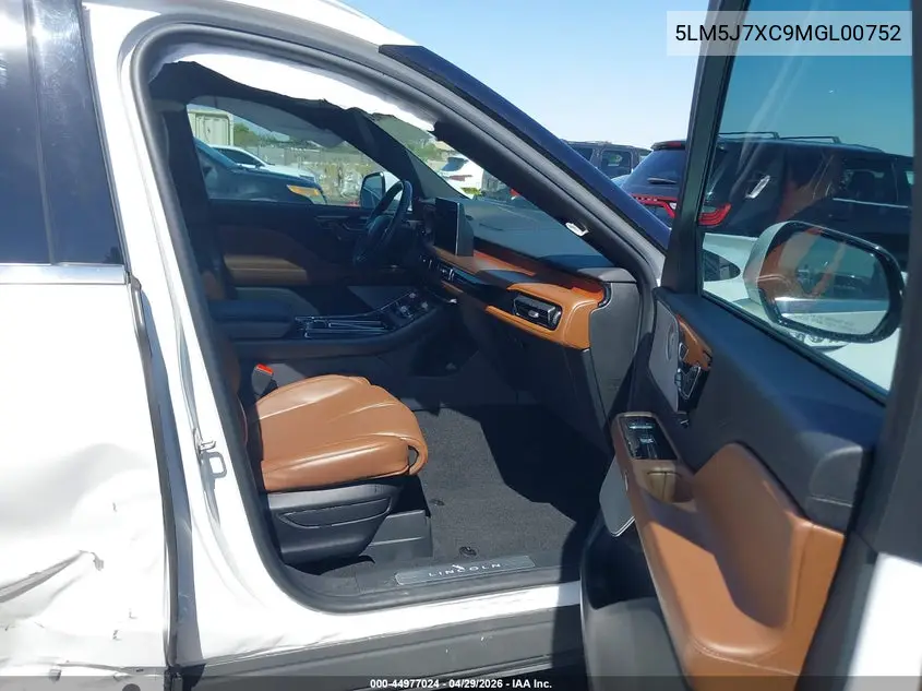 2021 Lincoln Aviator Reserve VIN: 5LM5J7XC9MGL00752 Lot: 44977024
