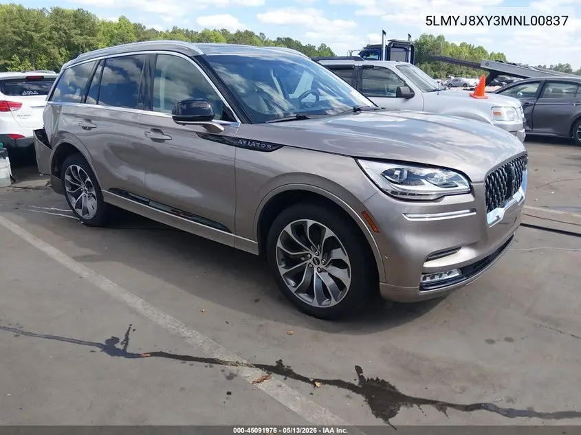 2021 Lincoln Aviator Grand Touring VIN: 5LMYJ8XY3MNL00837 Lot: 45091976