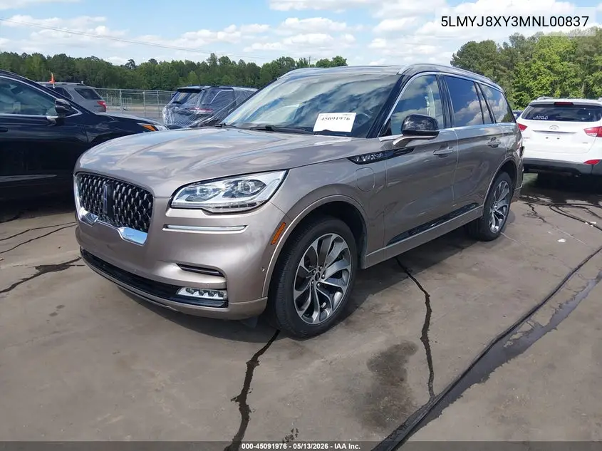 2021 Lincoln Aviator Grand Touring VIN: 5LMYJ8XY3MNL00837 Lot: 45091976