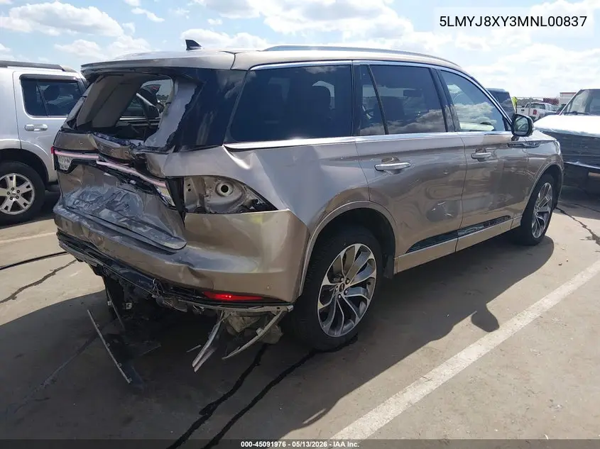 2021 Lincoln Aviator Grand Touring VIN: 5LMYJ8XY3MNL00837 Lot: 45091976
