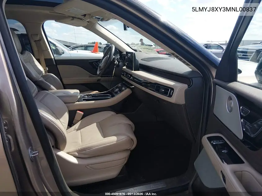 2021 Lincoln Aviator Grand Touring VIN: 5LMYJ8XY3MNL00837 Lot: 45091976