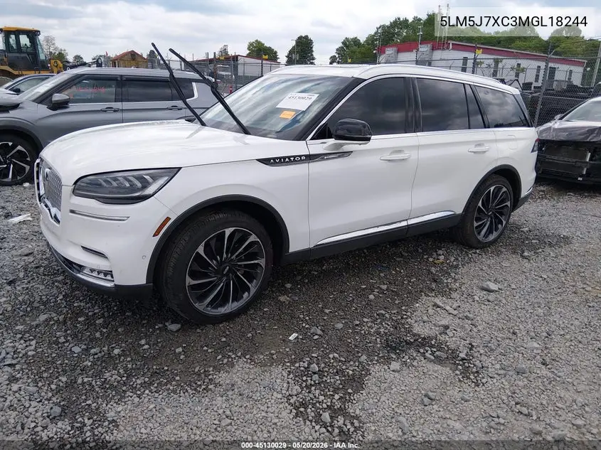 2021 Lincoln Aviator Reserve VIN: 5LM5J7XC3MGL18244 Lot: 45130029