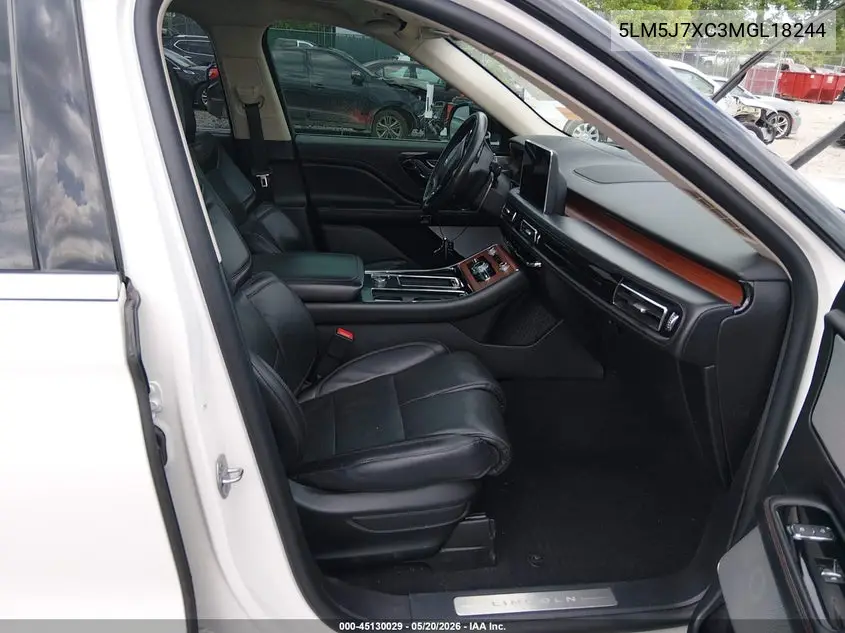 2021 Lincoln Aviator Reserve VIN: 5LM5J7XC3MGL18244 Lot: 45130029