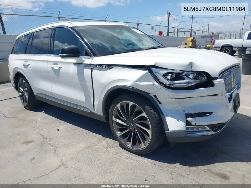 2021 Lincoln Aviator Reserve VIN: 5LM5J7XC8MGL11984 Lot: 45227121