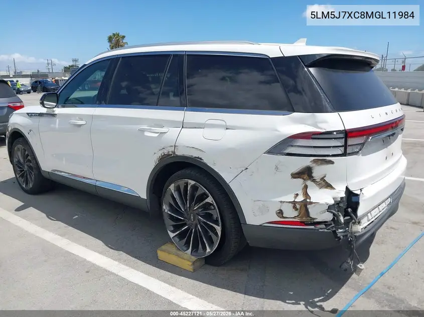 2021 Lincoln Aviator Reserve VIN: 5LM5J7XC8MGL11984 Lot: 45227121