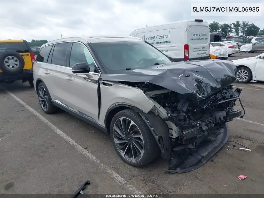 2021 Lincoln Aviator Reserve VIN: 5LM5J7WC1MGL06935 Lot: 45234715