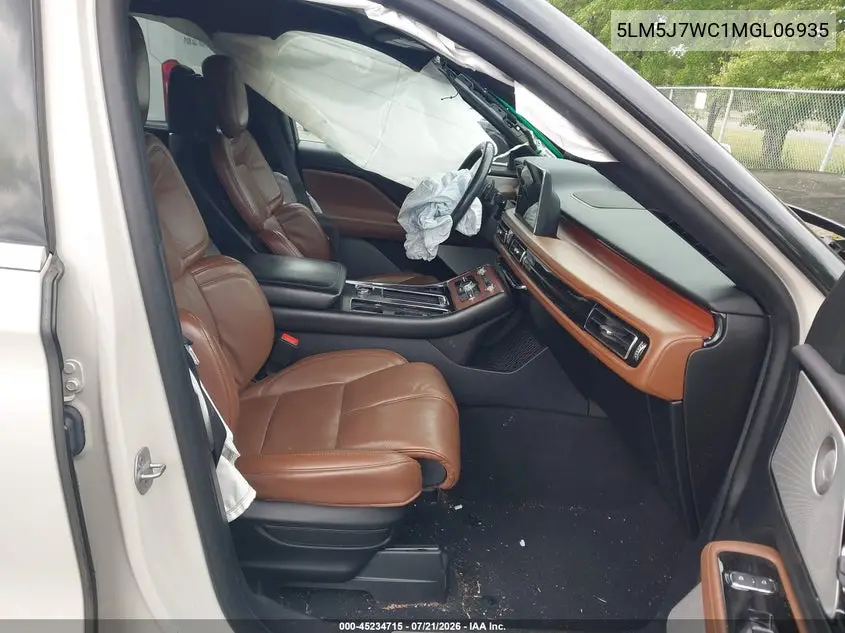 2021 Lincoln Aviator Reserve VIN: 5LM5J7WC1MGL06935 Lot: 45234715
