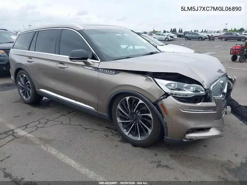 2021 Lincoln Aviator Reserve VIN: 5LM5J7XC7MGL06890 Lot: 45239997