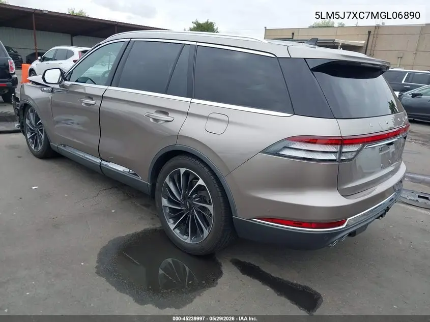 2021 Lincoln Aviator Reserve VIN: 5LM5J7XC7MGL06890 Lot: 45239997