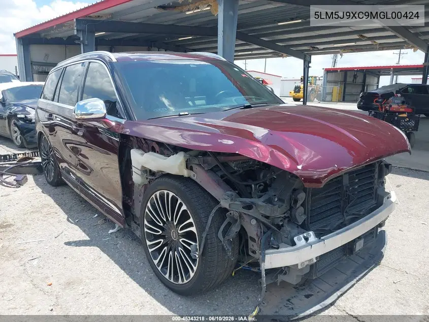 2021 Lincoln Aviator Black Label VIN: 5LM5J9XC9MGL00424 Lot: 45343218