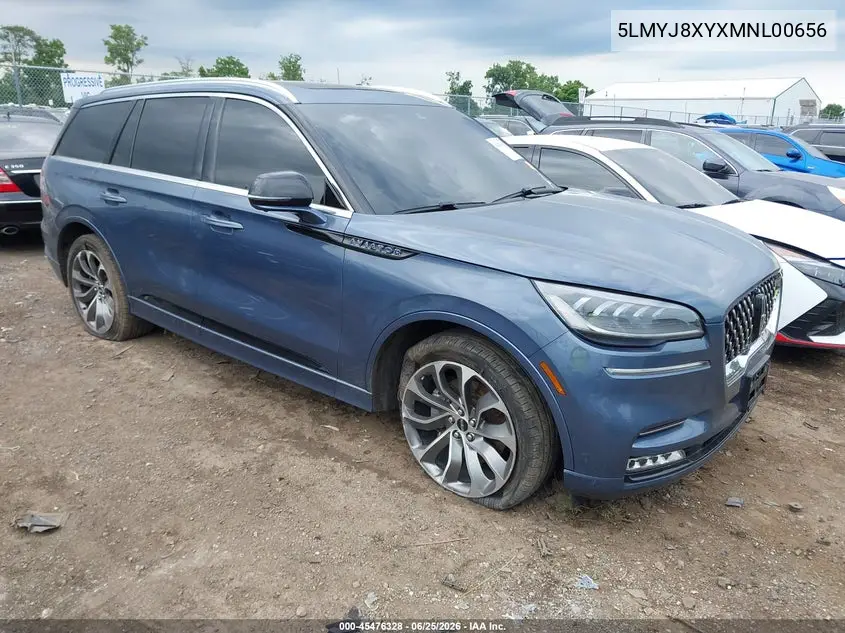 2021 Lincoln Aviator Grand Touring VIN: 5LMYJ8XYXMNL00656 Lot: 45476328