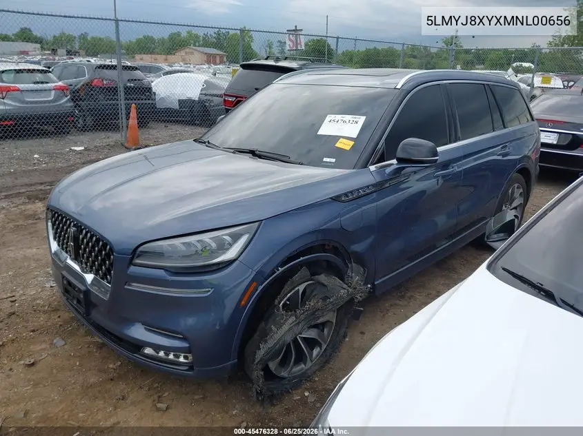 2021 Lincoln Aviator Grand Touring VIN: 5LMYJ8XYXMNL00656 Lot: 45476328
