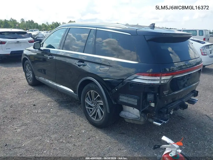 2021 Lincoln Aviator Standard VIN: 5LM5J6WC8MGL16372 Lot: 45503509