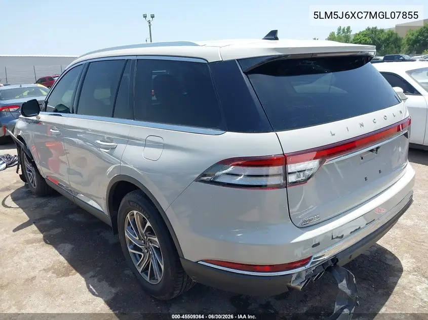 2021 Lincoln Aviator Standard VIN: 5LM5J6XC7MGL07855 Lot: 45509364