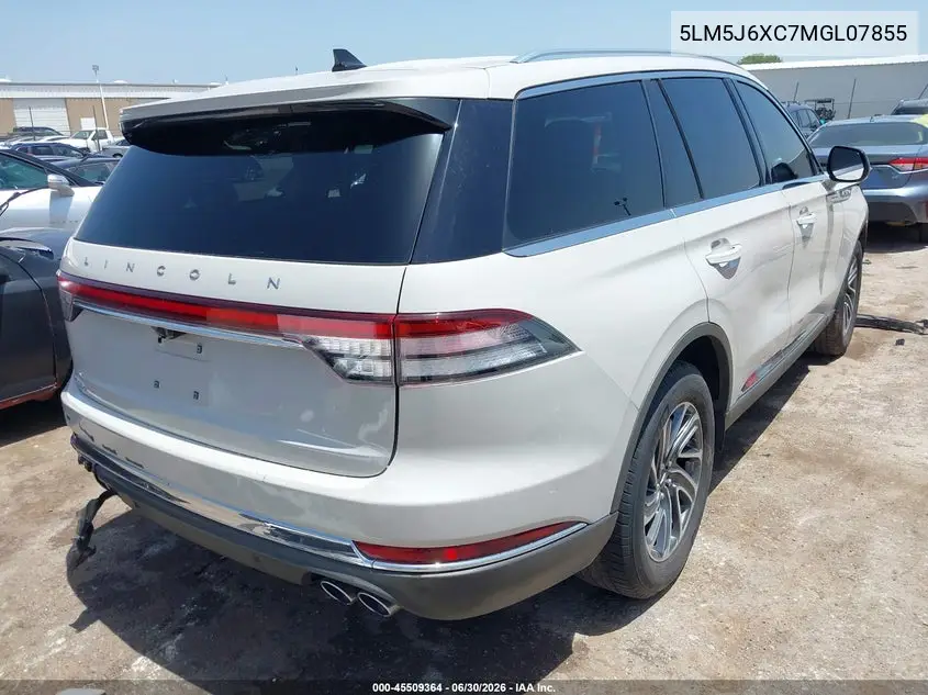2021 Lincoln Aviator Standard VIN: 5LM5J6XC7MGL07855 Lot: 45509364