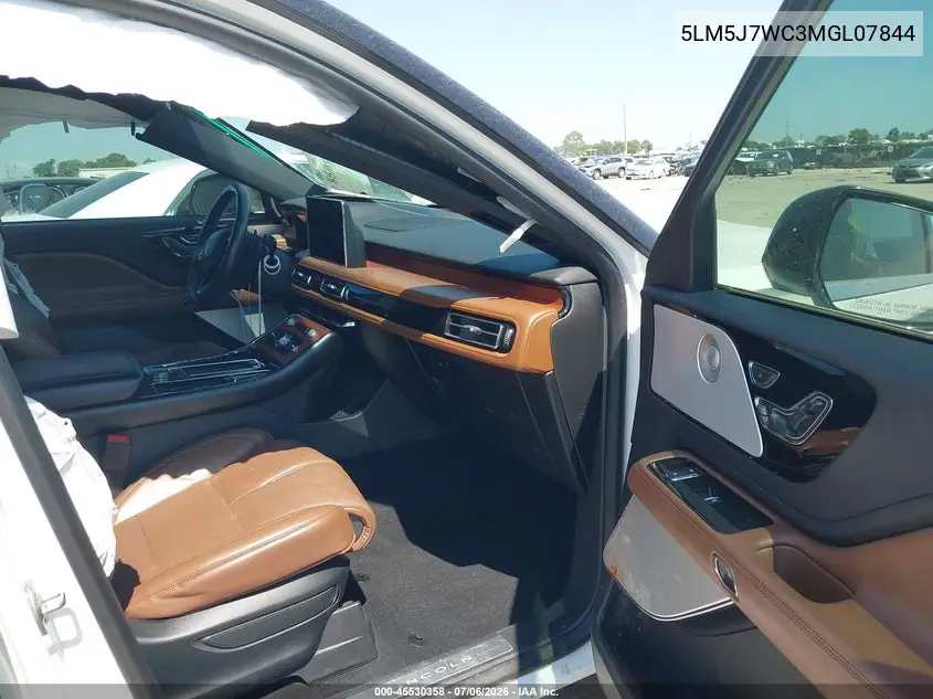 2021 Lincoln Aviator Reserve VIN: 5LM5J7WC3MGL07844 Lot: 45530358