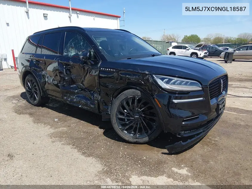 2022 Lincoln Aviator Reserve VIN: 5LM5J7XC9NGL18587 Lot: 44788732
