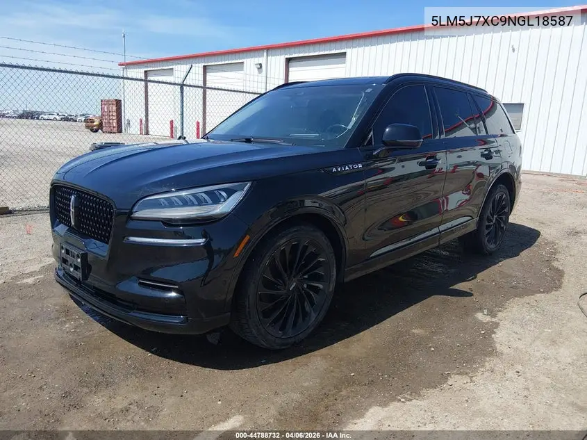 2022 Lincoln Aviator Reserve VIN: 5LM5J7XC9NGL18587 Lot: 44788732