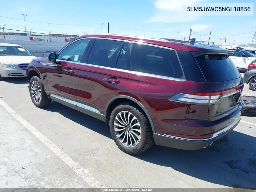 2022 Lincoln Aviator Standard VIN: 5LM5J6WC5NGL18856 Lot: 44869488