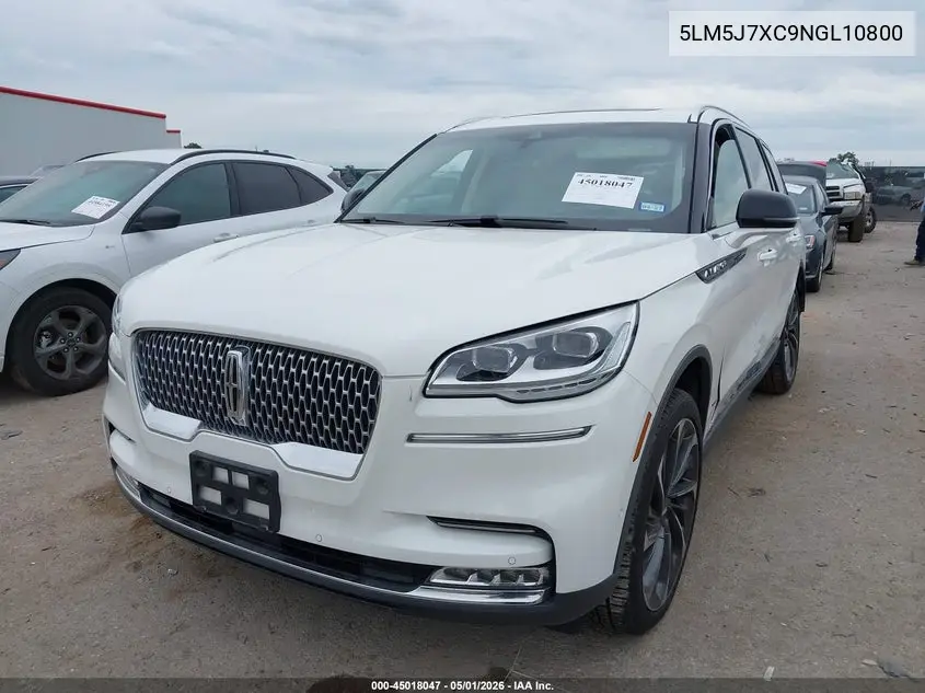 2022 Lincoln Aviator Reserve VIN: 5LM5J7XC9NGL10800 Lot: 45018047
