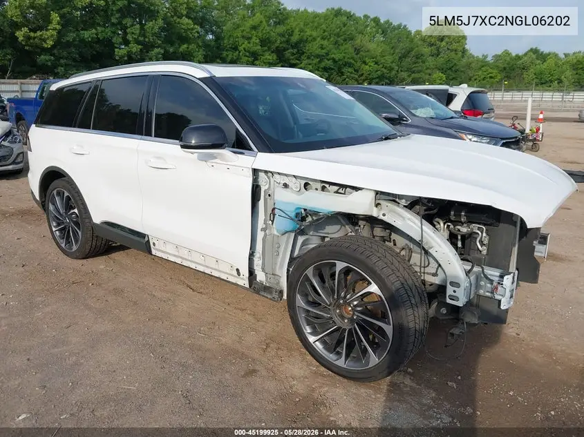 2022 Lincoln Aviator Reserve VIN: 5LM5J7XC2NGL06202 Lot: 45199925