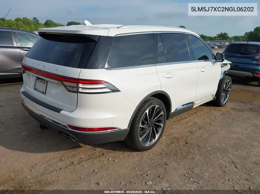 2022 Lincoln Aviator Reserve VIN: 5LM5J7XC2NGL06202 Lot: 45199925