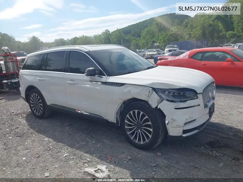 2022 Lincoln Aviator Reserve VIN: 5LM5J7XC7NGL02677 Lot: 45203675