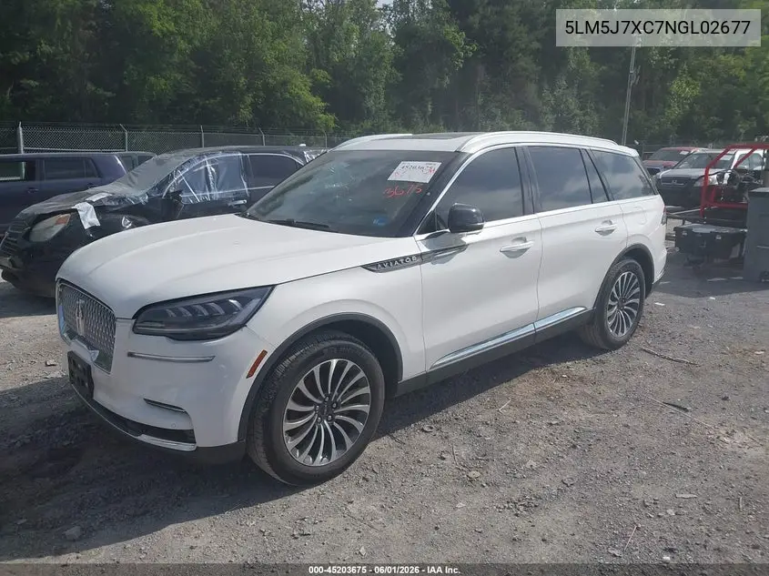 2022 Lincoln Aviator Reserve VIN: 5LM5J7XC7NGL02677 Lot: 45203675