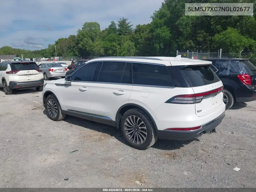 2022 Lincoln Aviator Reserve VIN: 5LM5J7XC7NGL02677 Lot: 45203675