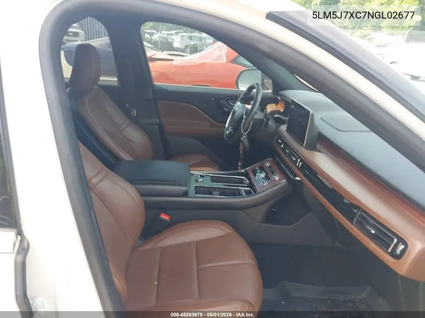 2022 Lincoln Aviator Reserve VIN: 5LM5J7XC7NGL02677 Lot: 45203675