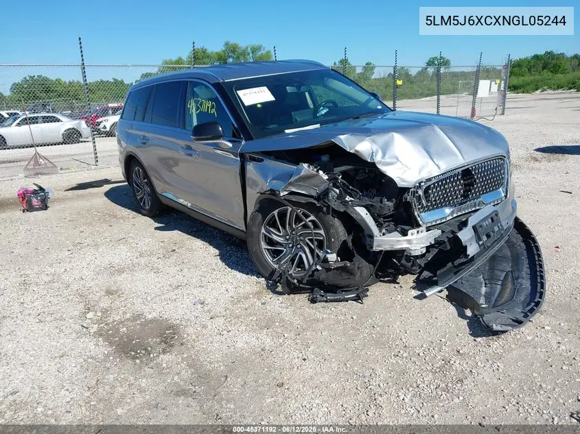 2022 Lincoln Aviator Standard VIN: 5LM5J6XCXNGL05244 Lot: 45371192