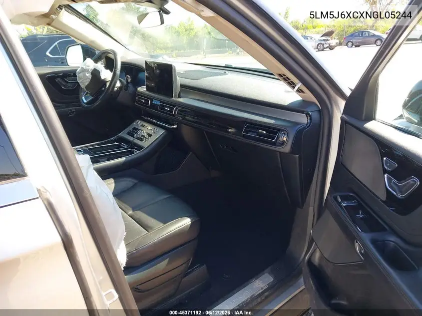 2022 Lincoln Aviator Standard VIN: 5LM5J6XCXNGL05244 Lot: 45371192