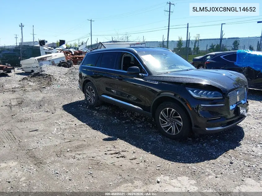 2022 Lincoln Aviator Livery VIN: 5LM5J0XC8NGL14652 Lot: 45455321