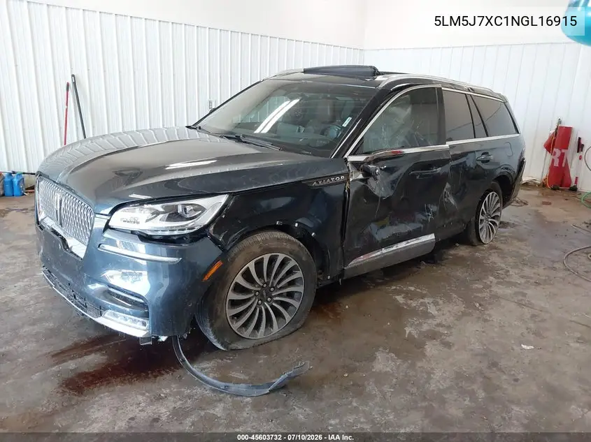 2022 Lincoln Aviator Reserve VIN: 5LM5J7XC1NGL16915 Lot: 45603732