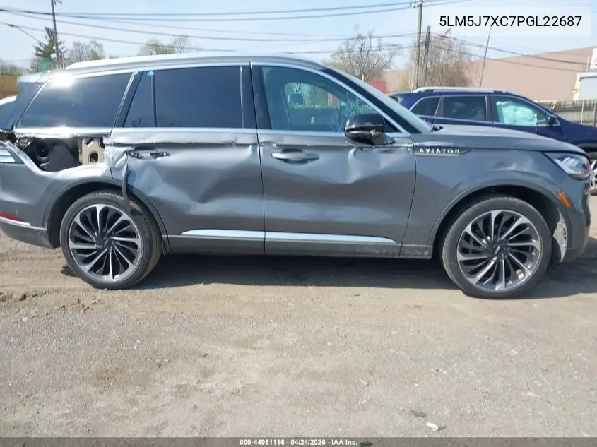 2023 Lincoln Aviator Reserve VIN: 5LM5J7XC7PGL22687 Lot: 44951116