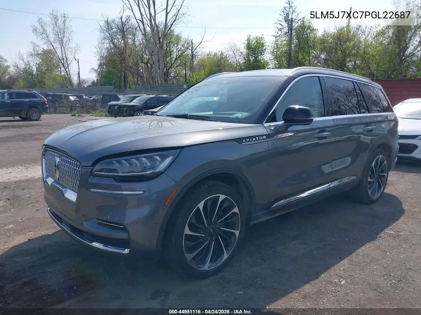 2023 Lincoln Aviator Reserve VIN: 5LM5J7XC7PGL22687 Lot: 44951116