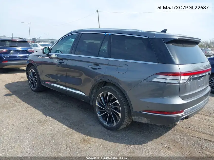 2023 Lincoln Aviator Reserve VIN: 5LM5J7XC7PGL22687 Lot: 44951116
