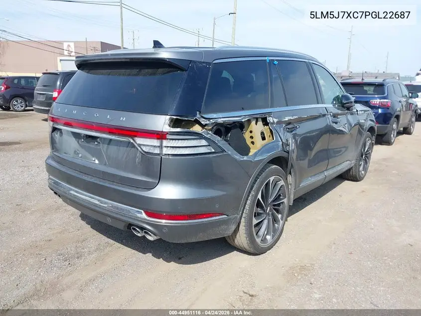 2023 Lincoln Aviator Reserve VIN: 5LM5J7XC7PGL22687 Lot: 44951116
