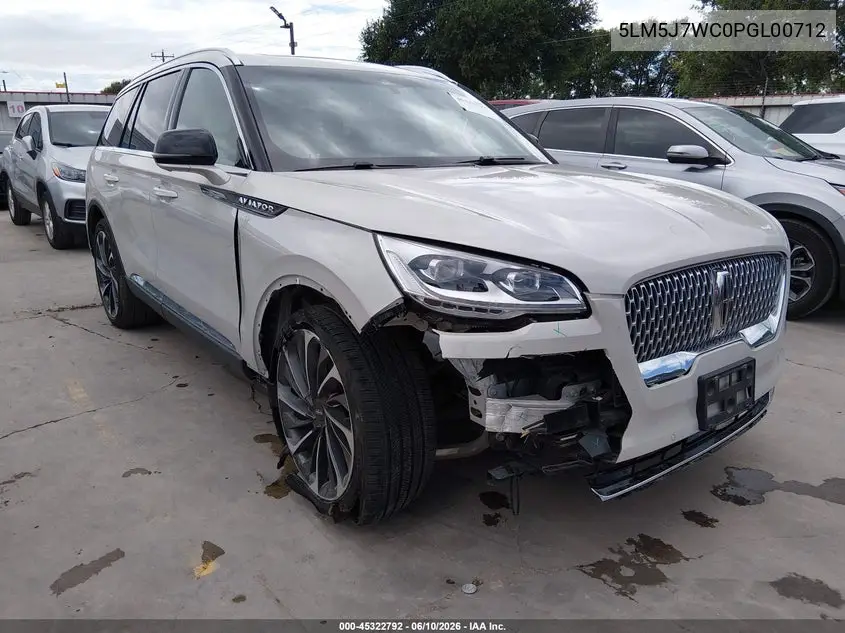 2023 Lincoln Aviator Reserve VIN: 5LM5J7WC0PGL00712 Lot: 45322792