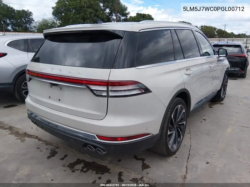 2023 Lincoln Aviator Reserve VIN: 5LM5J7WC0PGL00712 Lot: 45322792
