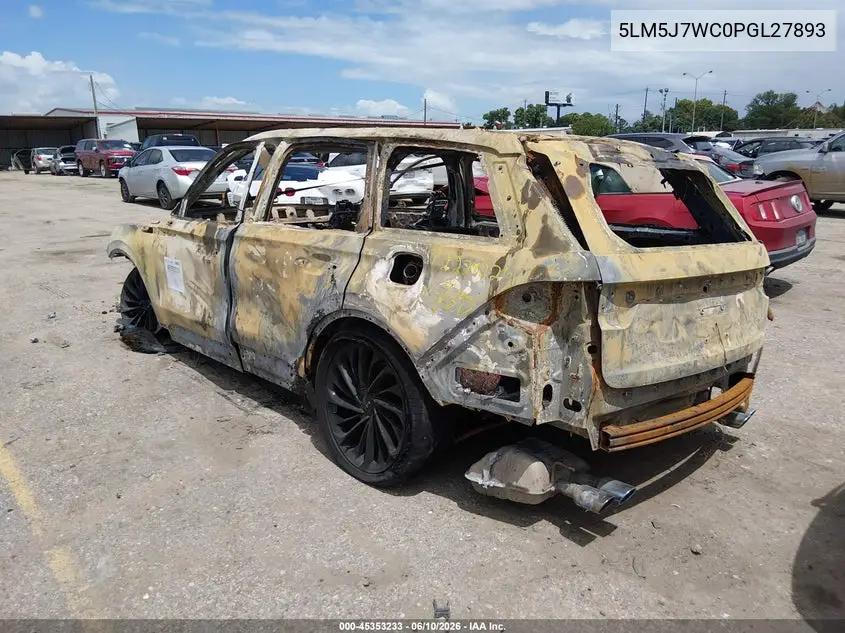2023 Lincoln Aviator Reserve VIN: 5LM5J7WC0PGL27893 Lot: 45353233