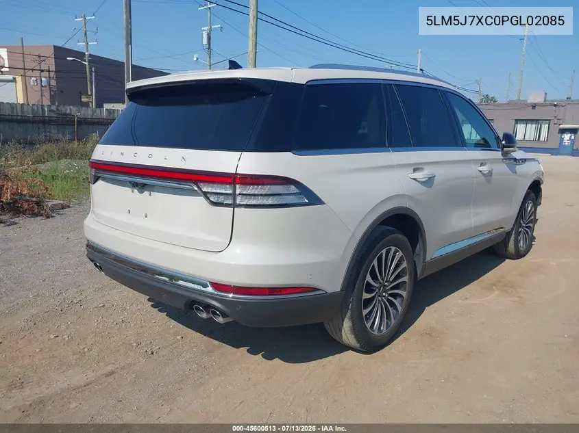 2023 Lincoln Aviator Reserve VIN: 5LM5J7XC0PGL02085 Lot: 45600513