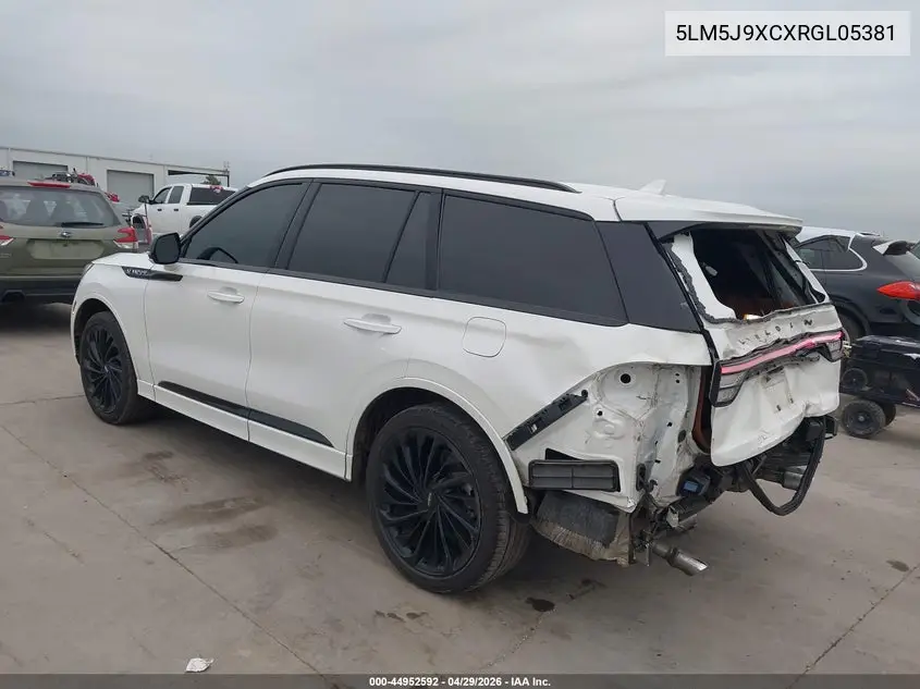 2024 Lincoln Aviator Black Label VIN: 5LM5J9XCXRGL05381 Lot: 44952592