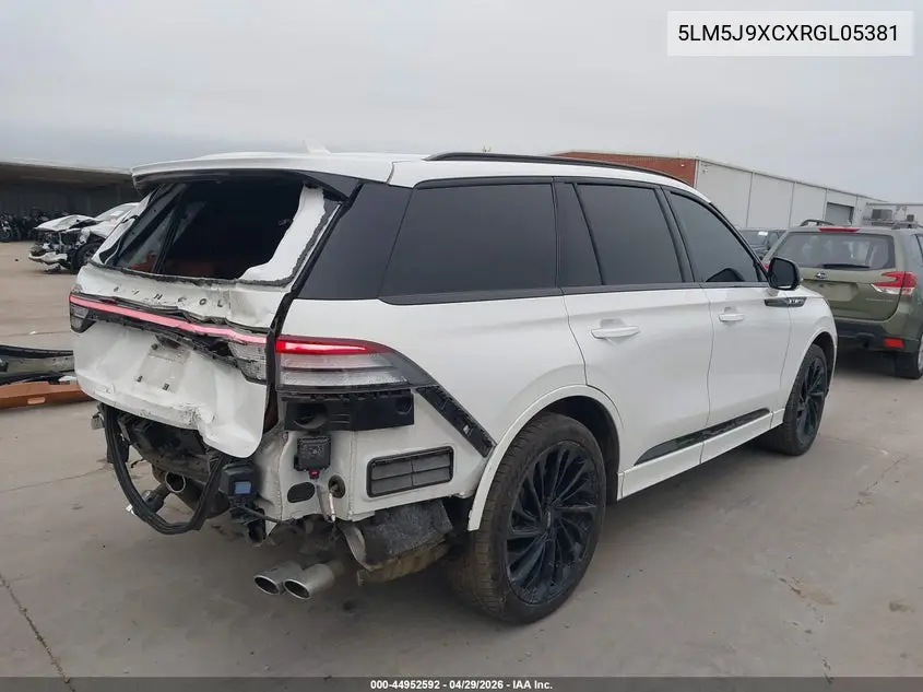2024 Lincoln Aviator Black Label VIN: 5LM5J9XCXRGL05381 Lot: 44952592