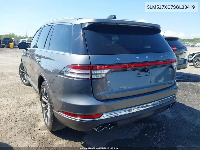 2025 Lincoln Aviator Reserve VIN: 5LM5J7XC7SGL03419 Lot: 44828076