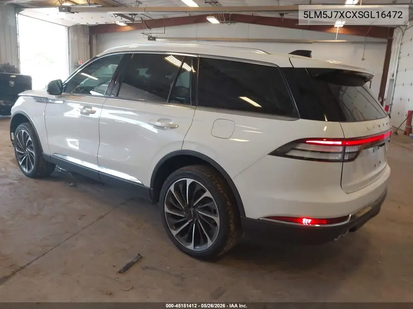2025 Lincoln Aviator Reserve VIN: 5LM5J7XCXSGL16472 Lot: 45181412