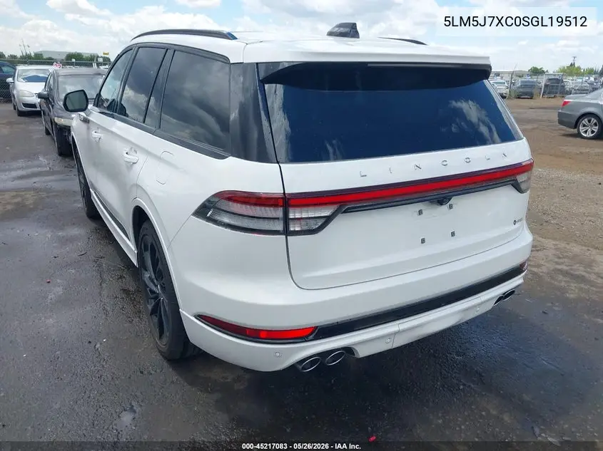 2025 Lincoln Aviator Reserve VIN: 5LM5J7XC0SGL19512 Lot: 45217083