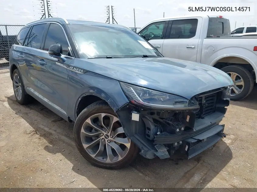 2025 Lincoln Aviator Reserve VIN: 5LM5J7WC0SGL14571 Lot: 45229063